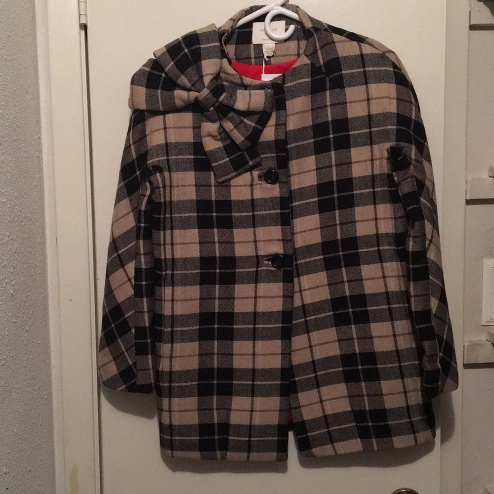 NWT Plaid Girls Kate Spade Peacoat